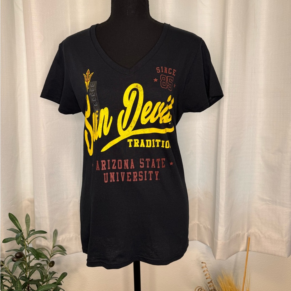 ASU Sun Devils Campus T Shirt Black Medium - Picture 2 of 6